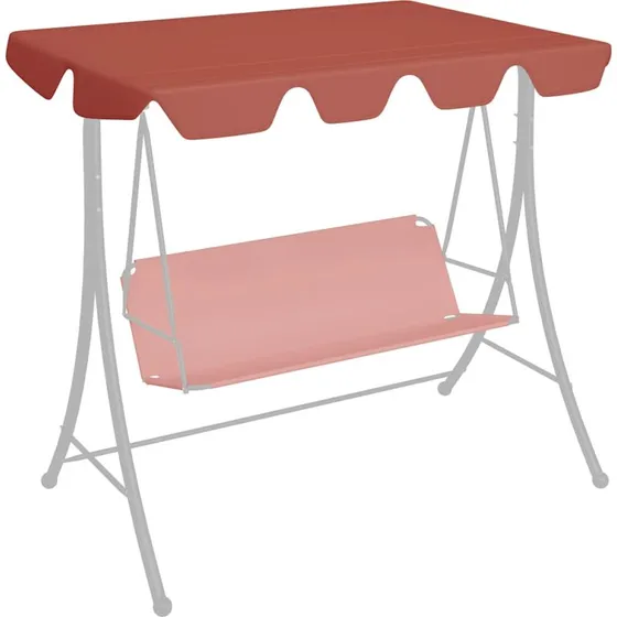 vidaXL baldakin til havegynge 188/168x145/110 cm terrakotta