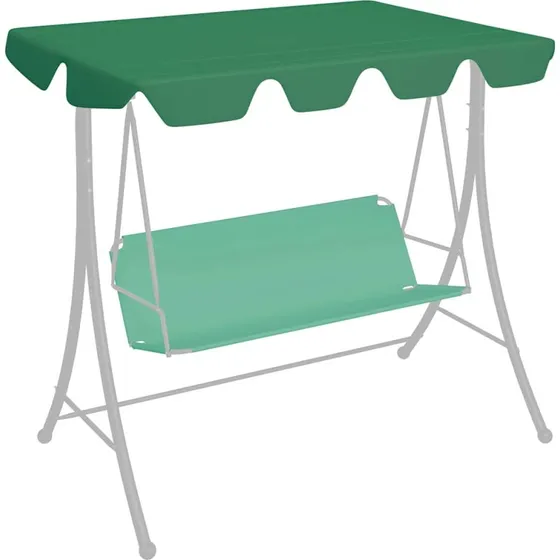vidaXL baldakin til havegynge 188/168x145/110 cm grn