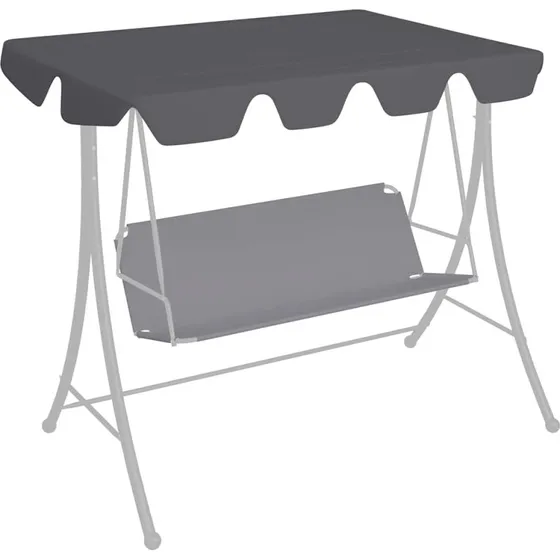 vidaXL baldakin til havegynge 150/130x105/70 cm antracitgr
