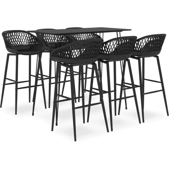 vidaXL barst 7 dele sort