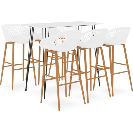 vidaXL barst 7 dele hvid