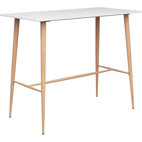 vidaXL barst 7 dele (bord + 6 barstole), hvid/gr