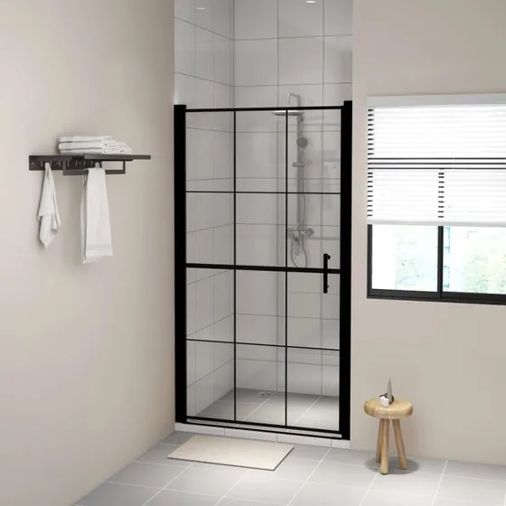 vidaXL brusedr 100x178 cm hrdet glas sort