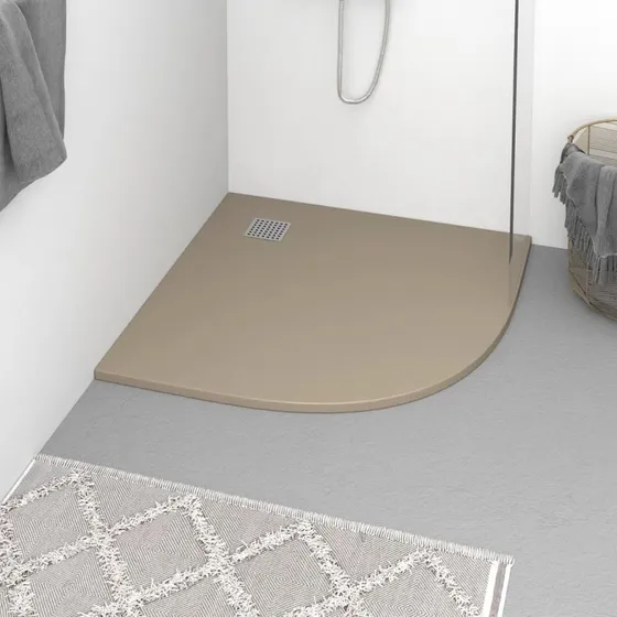 vidaXL SMC brusekar 90x90 cm brun