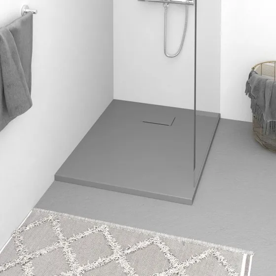 vidaXL brusekar SMC 90x70 cm grå