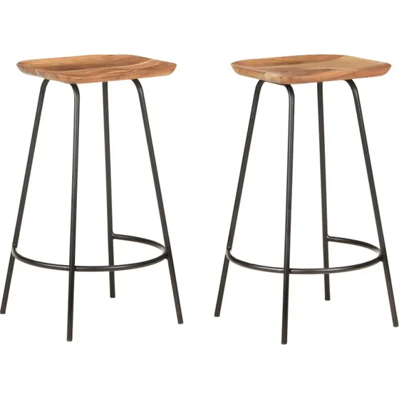 vidaXL barstole 2 stk. i massivt akacietr