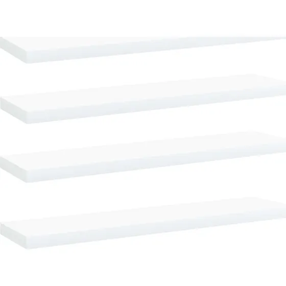 vidaXL Boghylder 4 stk. 40x10x1,5 cm Hvid