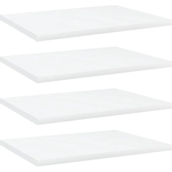 vidaXL Boghylder 4 stk. 40x30x1,5 cm hvid (konstrueret træ)