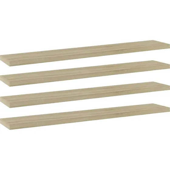 vidaXL Boghylde 4 stk. 60x10x1,5 cm - Sonoma-eg