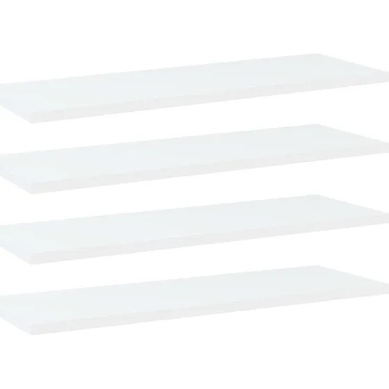 vidaXL Boghylder 4 stk. 60x20x1,5 cm hvid