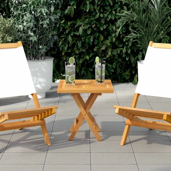 vidaXL firkantet bordplade 40x40x2,5 cm i massivt teak