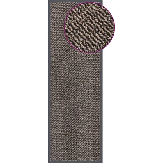 vidaXL dørmåtte 60x180 cm tuftet, mørkebrun