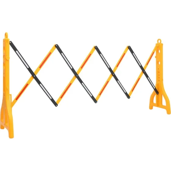 vidaXL foldbar vejafsprring 250x38x96 cm gul/sort