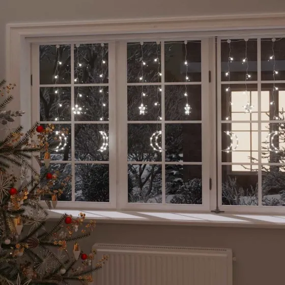 vidaXL stjerne- og mnelyskde 345 LED kold hvid