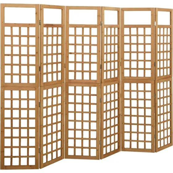 vidaXL 6-panelets rumdeler/espalier 242,5x180 cm grantr