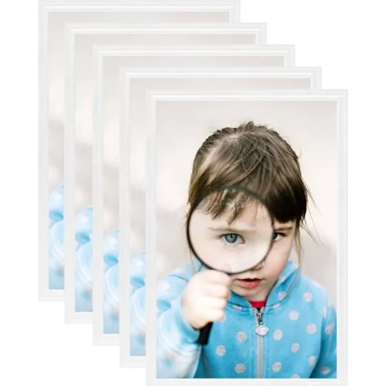 vidaXL billedrammer 5 stk. til bord 21x29,7 cm MDF hvid