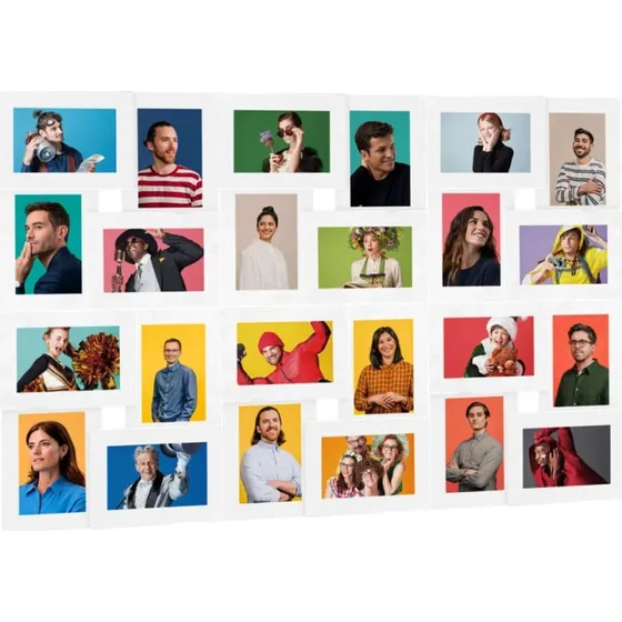 vidaXL collagebilledramme til vg 24x(13x18 cm) MDF hvid