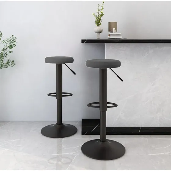 vidaXL barstole 2 stk. fljl mrkegr