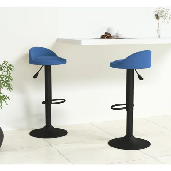 vidaXL barstole 2 stk. fljl bl, justerbar 360
