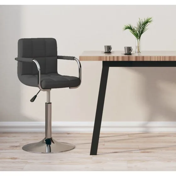 vidaXL barstol stof mørkegrå justerbar 360°