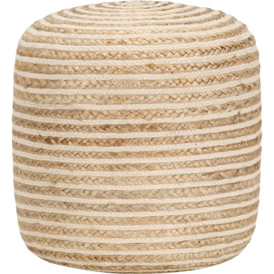 vidaXL hndlavet puf 40 x 45 cm jute