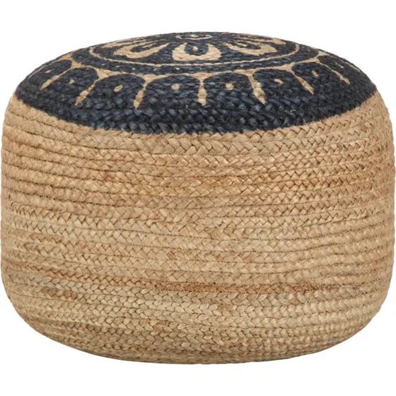 vidaXL hndlavet puf 45x30 cm i jute, bl