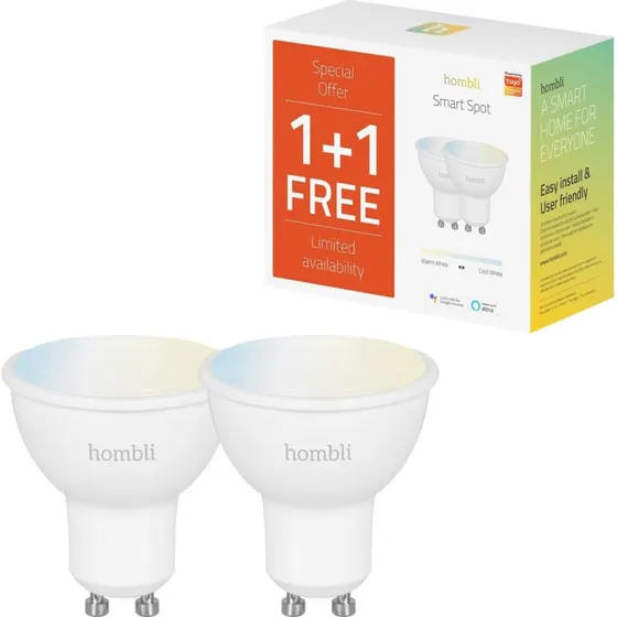 Hombli Smart Spot GU10 (4.5W) CCT WiFi 2-pak