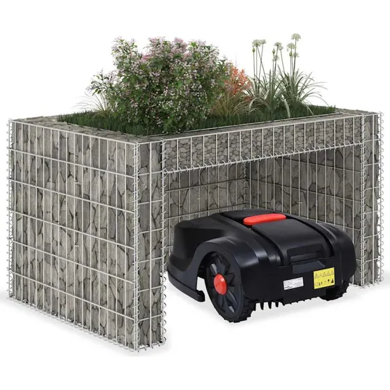 vidaXL garage til plneklipper med plantekasse 110x80x60 cm