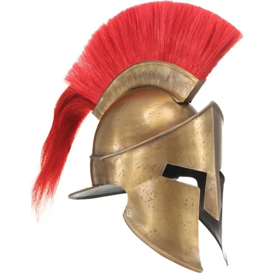 vidaXL Grsk krigshjelm i antikt stl, messingfarvet