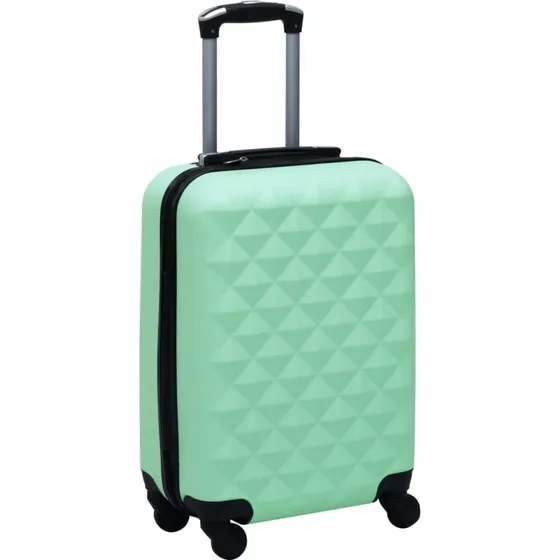 vidaXL hardcase-kuffert ABS mintgrn, 4 hjul