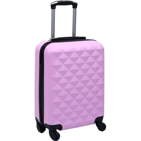 vidaXL hardcase-kuffert ABS, pink, 4 hjul