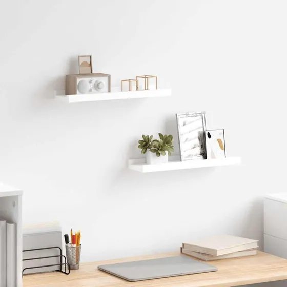 vidaXL Gallerihylder 2 stk. 40x9x3 cm MDF, hvid