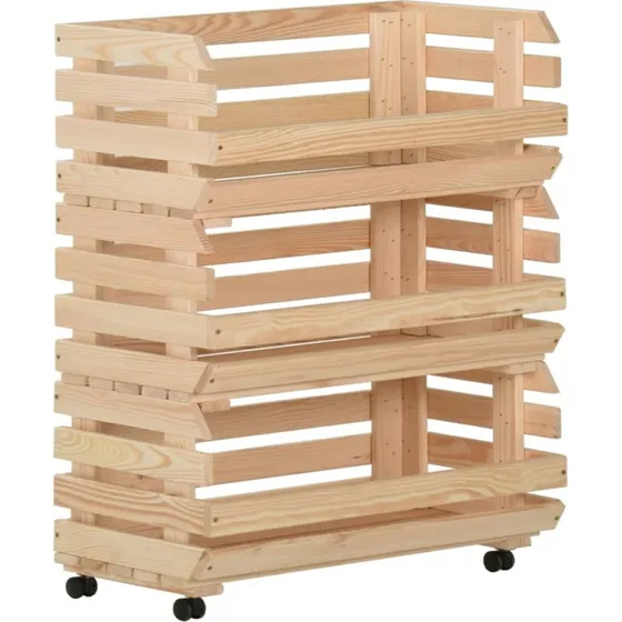 vidaXL grntsagsvogn 77x30x80 cm massivt fyrretr