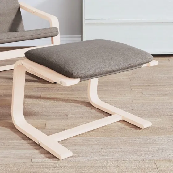 vidaXL fodskammel 51x41x40 cm stof gråbrun