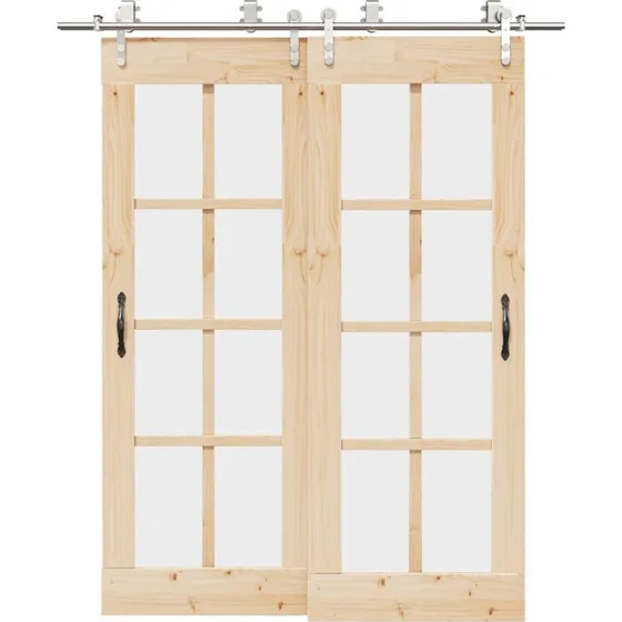 vidaXL skydedrshardware 183 cm rustfrit stl, slv