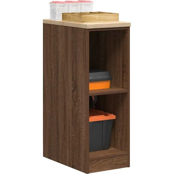 vidaXL Garageopbevaringsskab brun eg 30x51x85 cm fyrretr