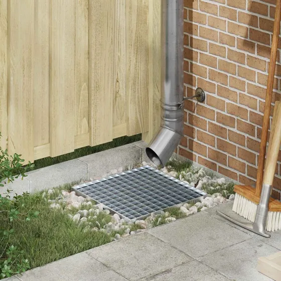 vidaXL Gitter Slv 40 x 40 x 2 cm Hot-dip Galvaniseret Stl