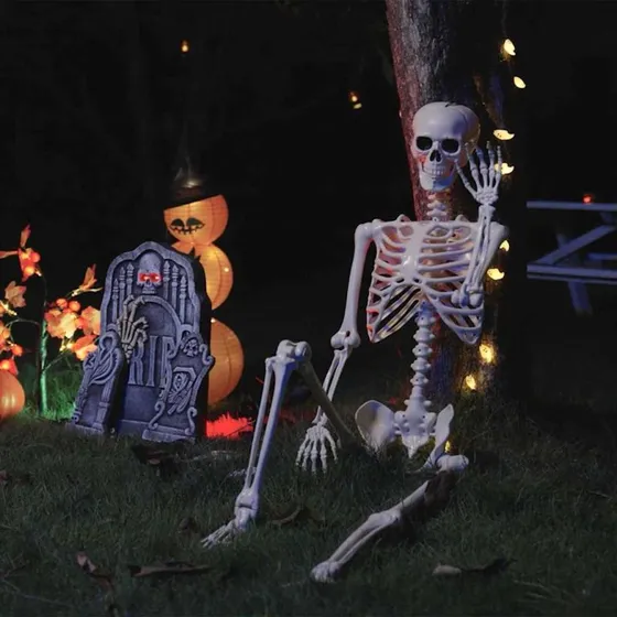 vidaXL Halloween-skelet 2 stk 85 cm hvid (polypropylen)