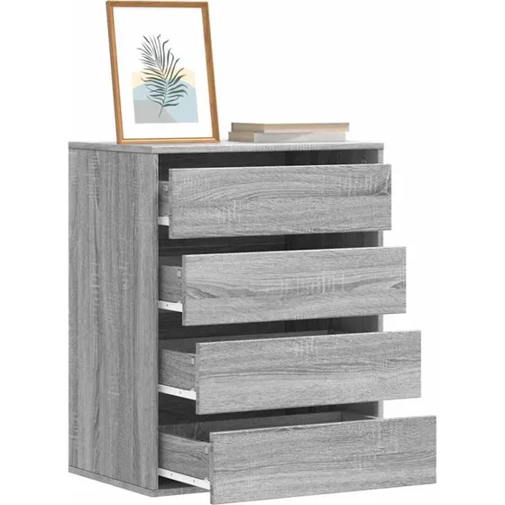 vidaXL kommode til hjørne 60x41x76 cm, grå Sonoma-eg