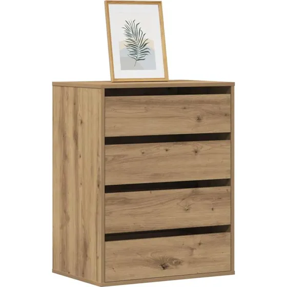 vidaXL hjørnekommode 60x41x76 cm i egetræsfarve