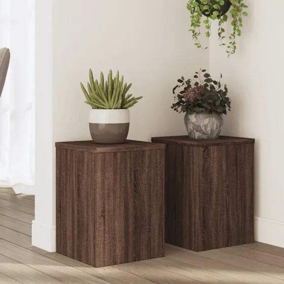 vidaXL plantestativer 2 stk. 25x25x35 cm - brun eg