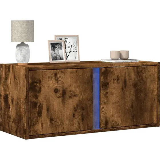 vidaXL vghngt TV-bord 80x31x35 cm - rget eg med LED