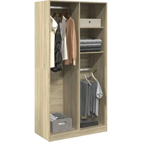 vidaXL klædeskab 100x50x200 cm Sonoma-eg