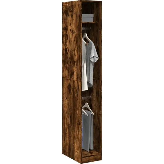 vidaXL klædeskab 30x50x200 cm - røget egetræsfarve