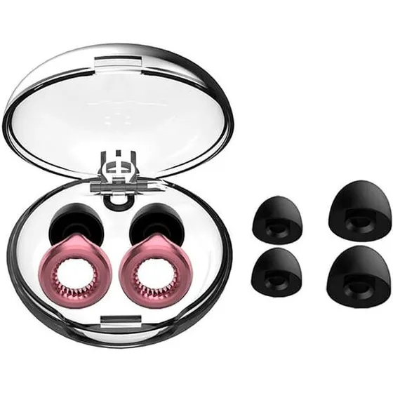 INF Bløde silikone ørepropper med ørehætter, rose guld