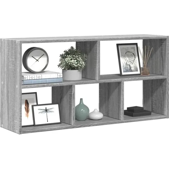 vidaXL væghylde 100x25x50 cm konstrueret træ, grå Sonoma-eg