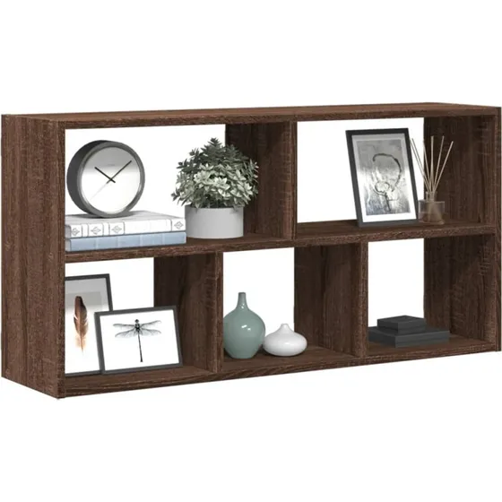 vidaXL væghylde 100x25x50 cm konstrueret træ brun egetræsfarve