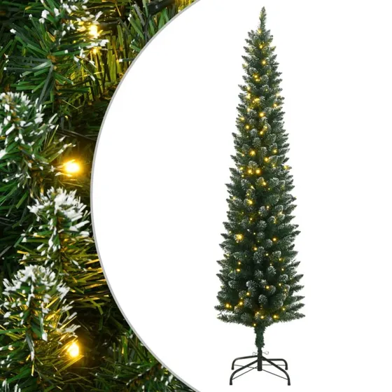 vidaXL kunstigt smalt juletræ 240 cm med 300 LED