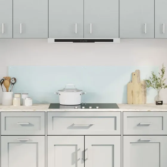 vidaXL stænkplader 2 stk. 80x50 cm hærdet glas hvid