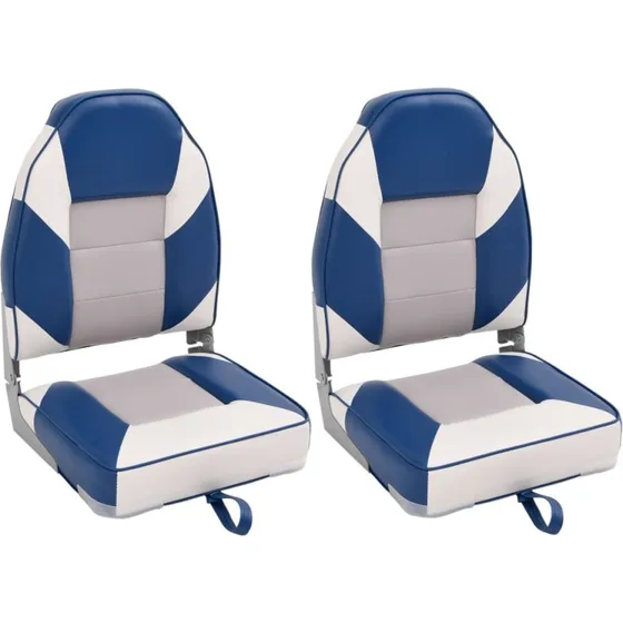 vidaXL foldbare bådsæder 2 stk. 39x43x58 cm sort